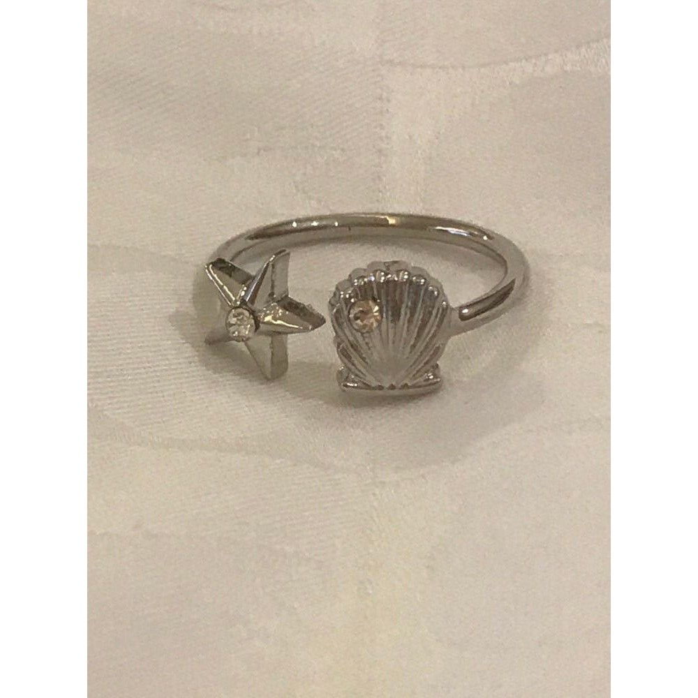 Starfish and Seashell Ring